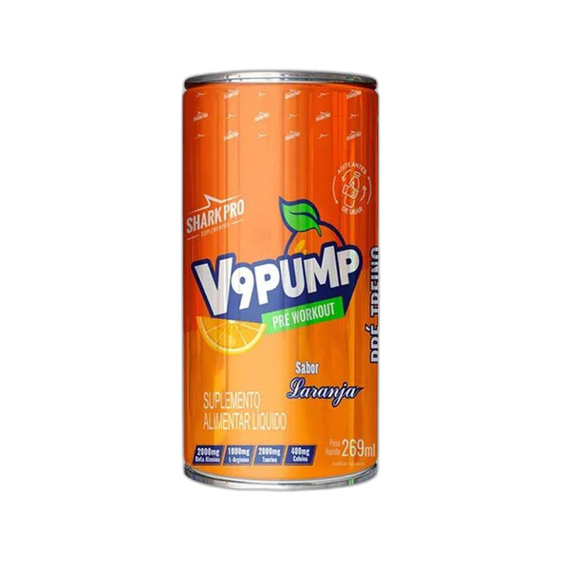 v9 Pump Drink Pré-Treino - Lata 269ml Laranja
