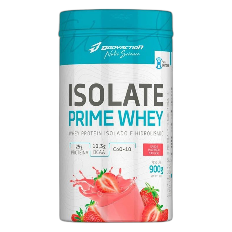 Isolate Prime Whey - 900g Morango Natural