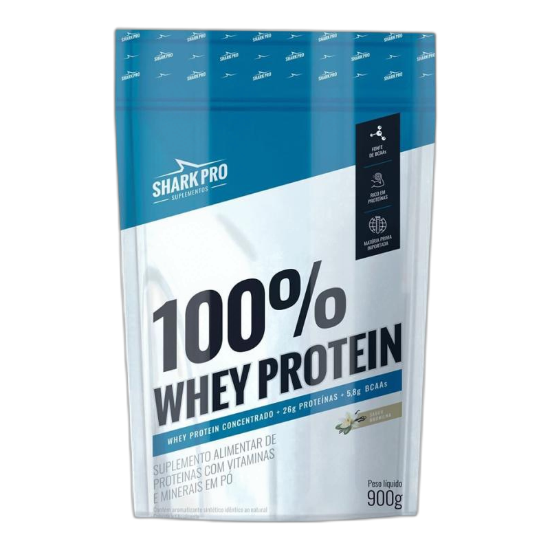100% Whey Protein - 900g Refil Baunilha