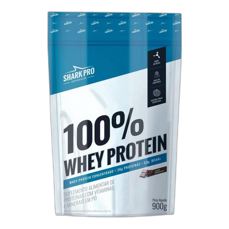 100% Whey Protein - 900g Refil Chocolate