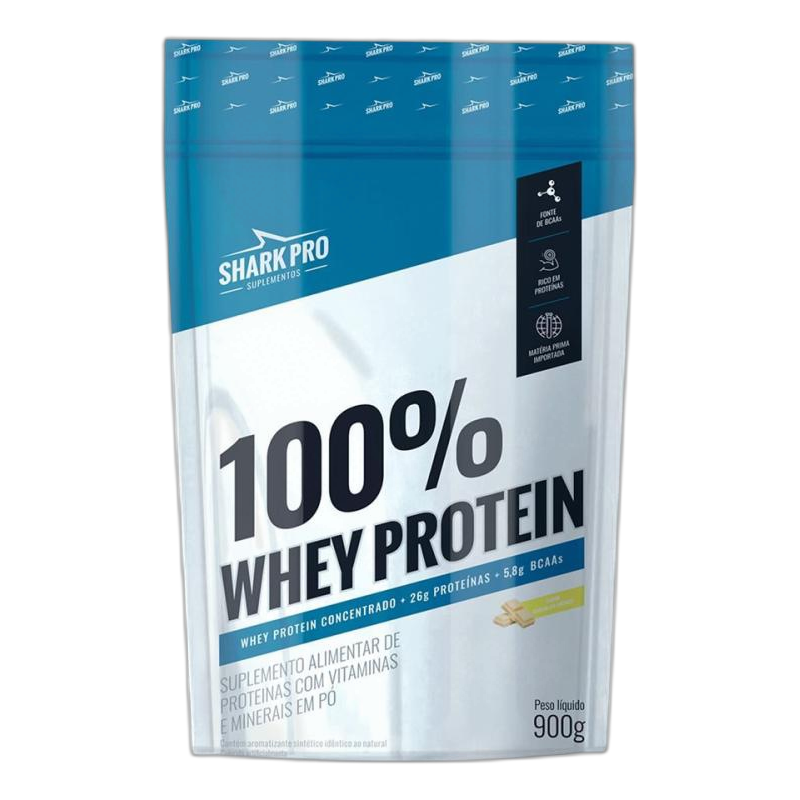 100% Whey Protein - 900g Refil Chocolate Branco