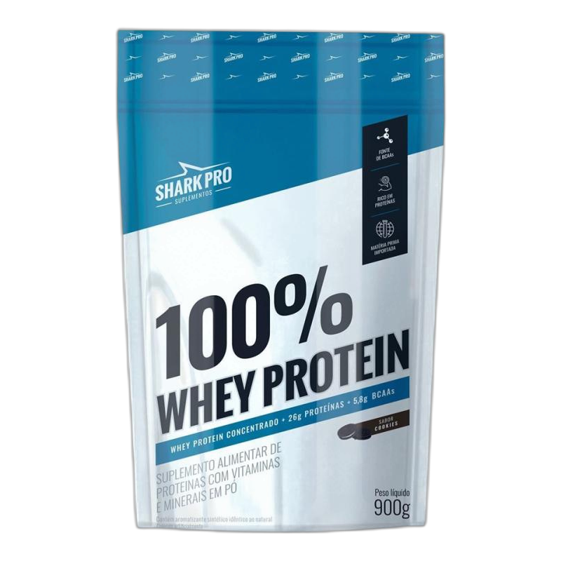 100% Whey Protein - 900g Refil Cookies